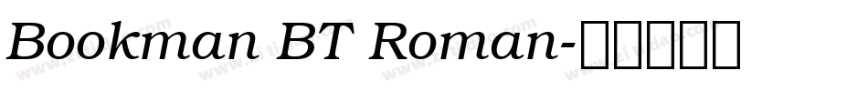 Bookman BT Roman字体转换
